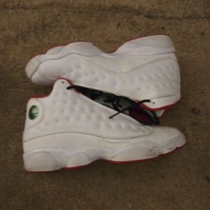 Jordan 13s white red